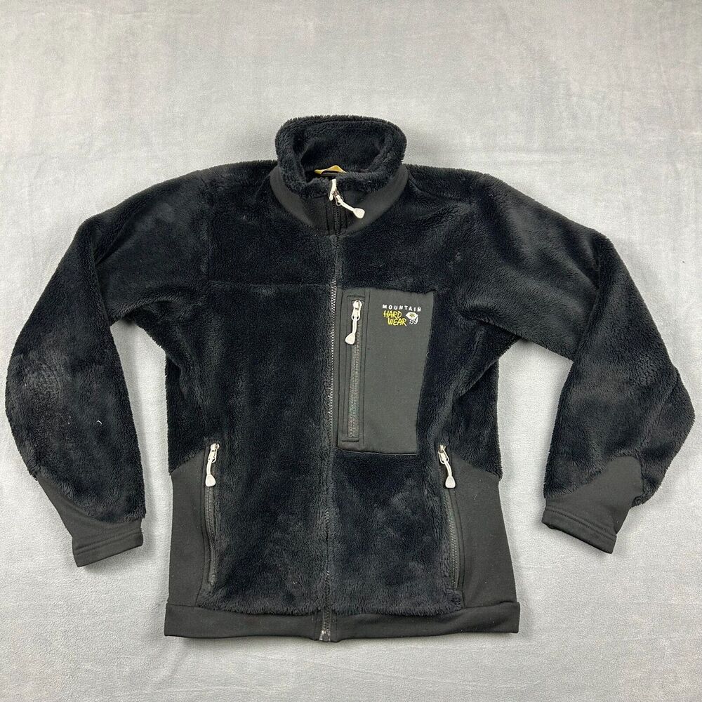 Mountain Hardwear Jacket Womens Small Black Sherpa Low Pile‎ Monkey Fleece Coat